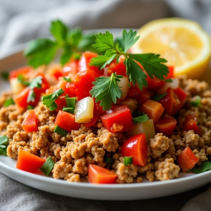 Lean Ground Turkey Skillet with Fresh Pico de Gallo