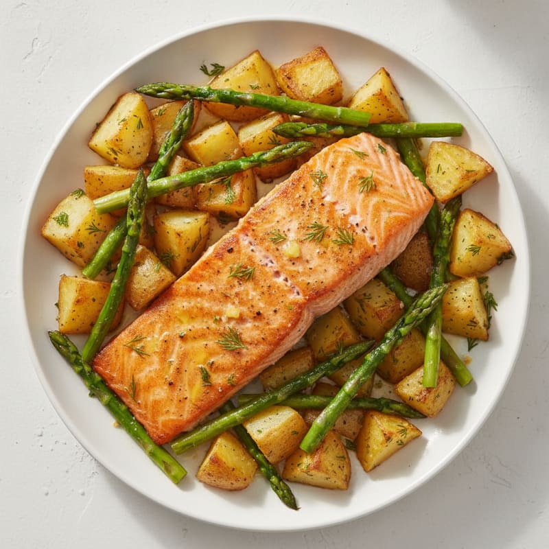 Lemon-Herb Roasted Salmon and Potatoes
