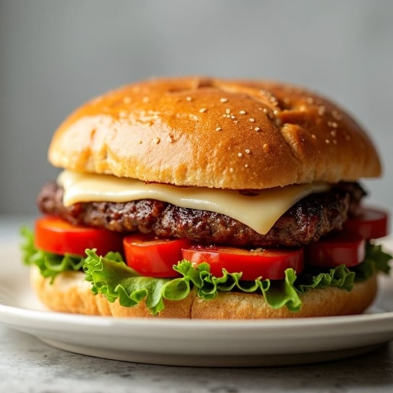 Lean Steak and Bell Pepper Sandwich with Melted Provolone