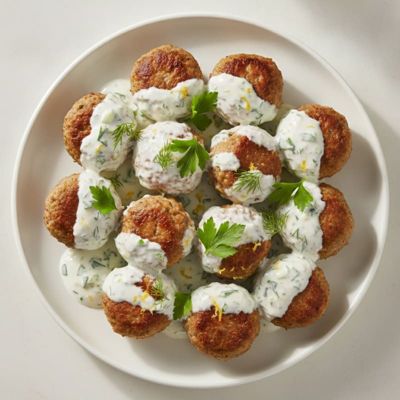 Lamb Meatballs with Lemon-Herb Yogurt