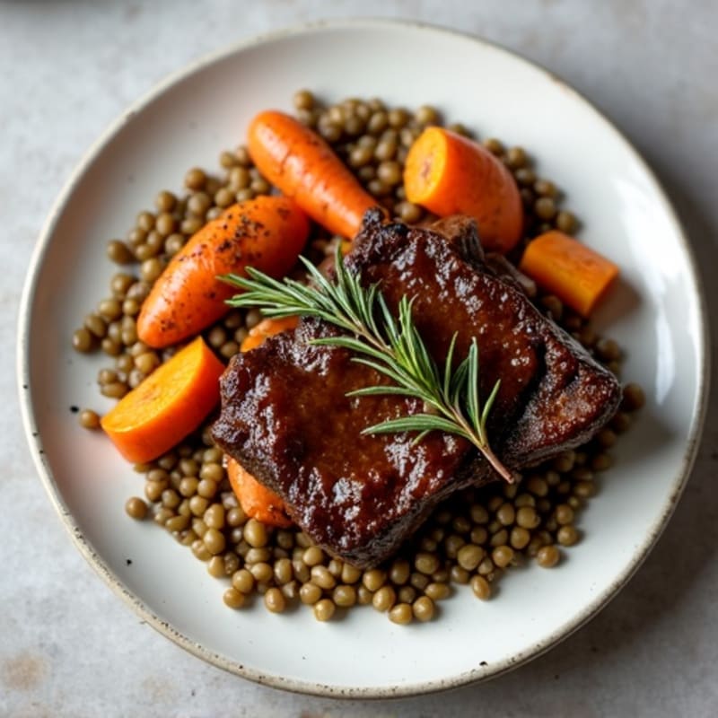 Tender Slow-Braised Short Ribs with Roasted Root Vegetables