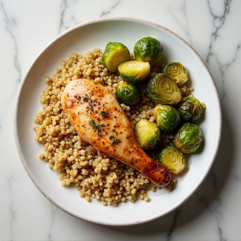 Herb Roasted Chicken with Crispy Brussels Sprouts
