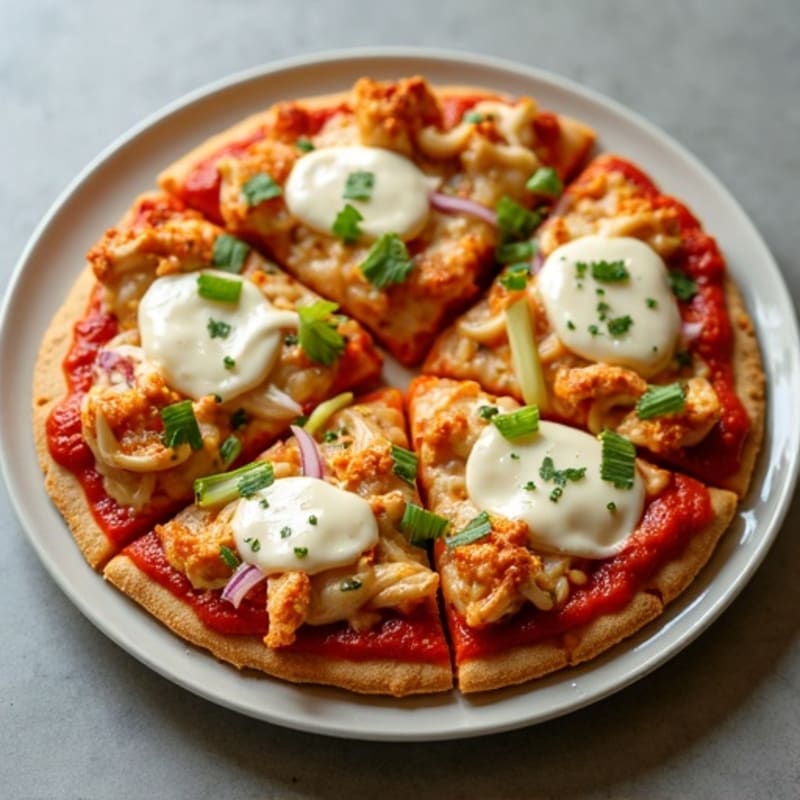 Sheet Pan Buffalo Chicken Pizza