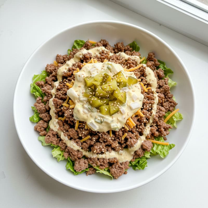 Creamy Big Mac Beef Bowl