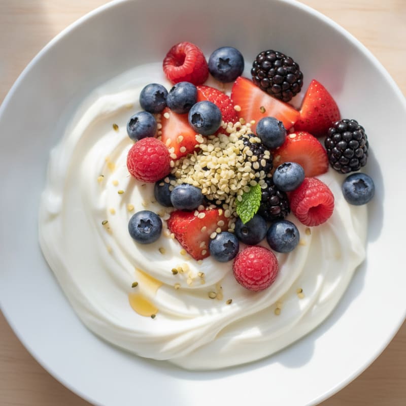 Creamy Greek Yogurt Protein Bowl with Mixed Berries