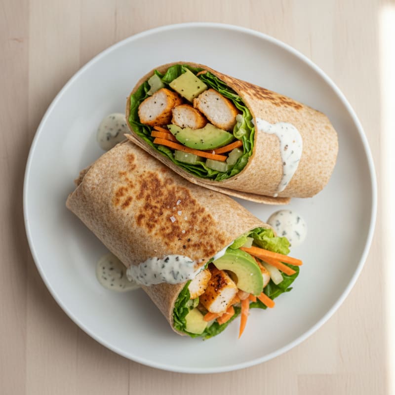Buffalo Ranch Chicken Salad Wrap