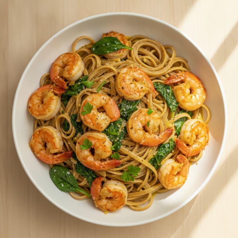 Garlic Butter Shrimp Scampi with Linguine