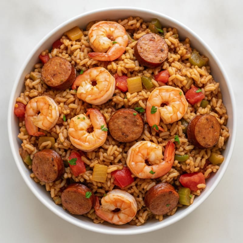 Creole Shrimp and Sausage Jambalaya