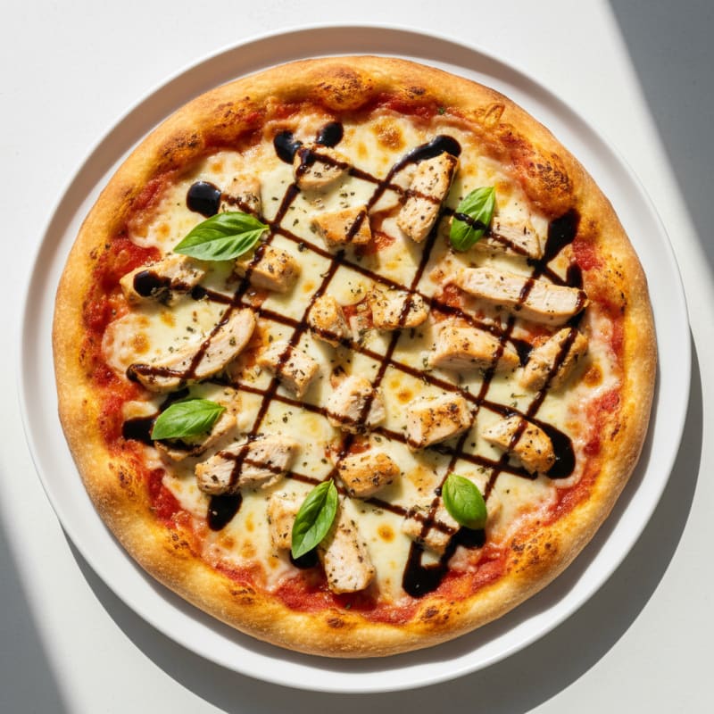 Golden Crispy Margherita Pizza