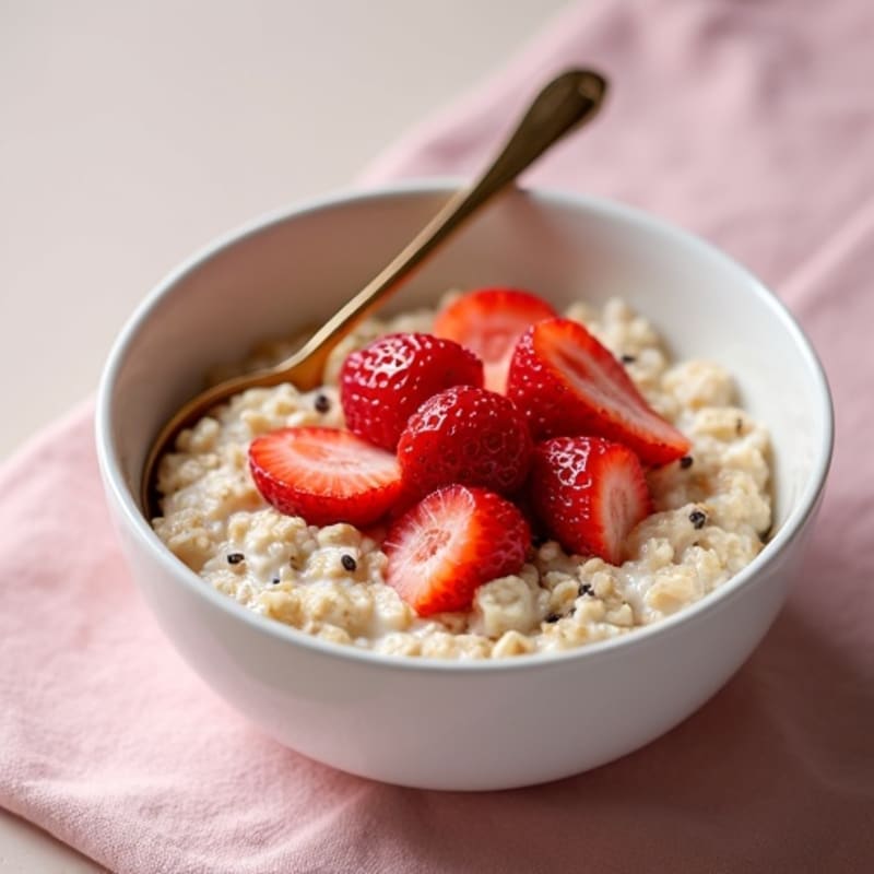 Creamy Vanilla Strawberry Overnight Oats