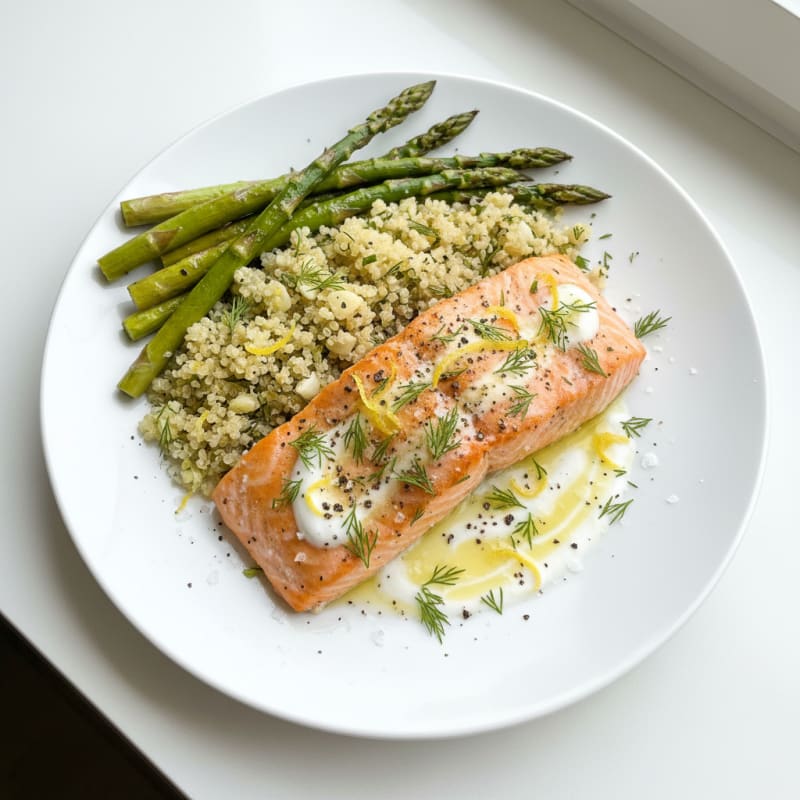 Baked Salmon with Lemon-Dill Quinoa