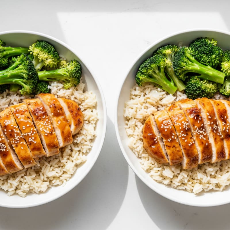 Crispy Honey-Garlic Chicken Bowls