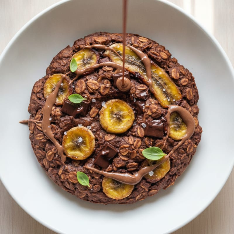 Chocolate Banana Baked Oats