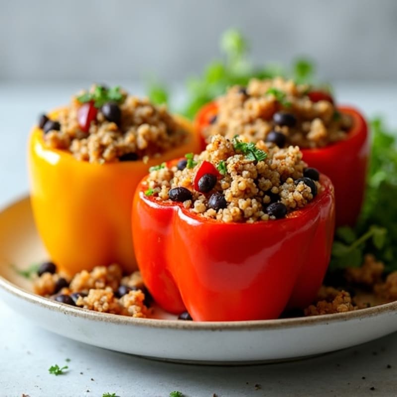 Protein-Packed Turkey and Quinoa Stuffed Bell Peppers