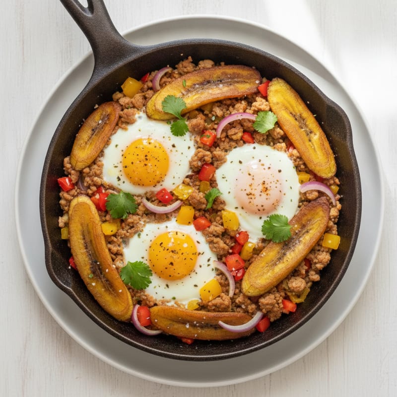 Baked Plantain and Egg Skillet
