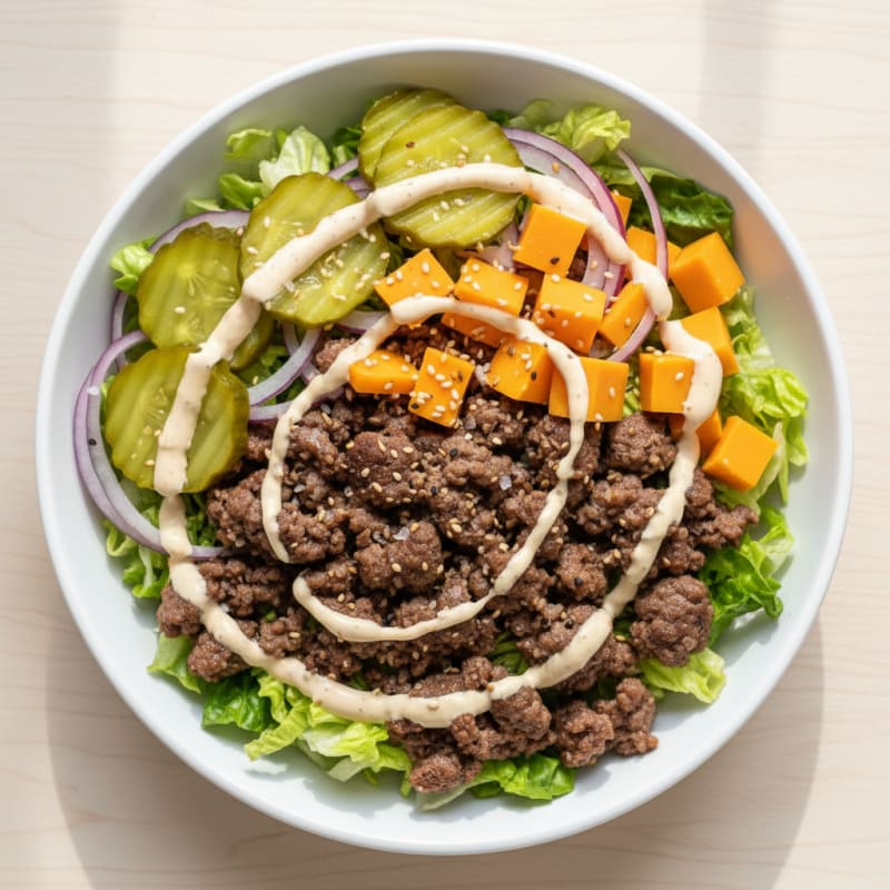 Big Mac Inspired Protein Bowl