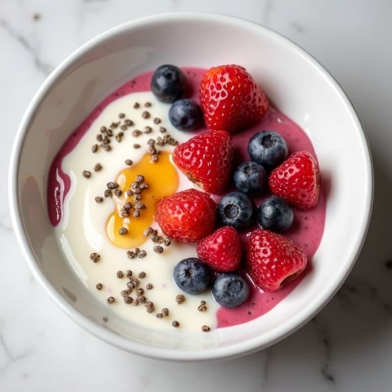 Silky Greek Yogurt Protein Mousse with Berries