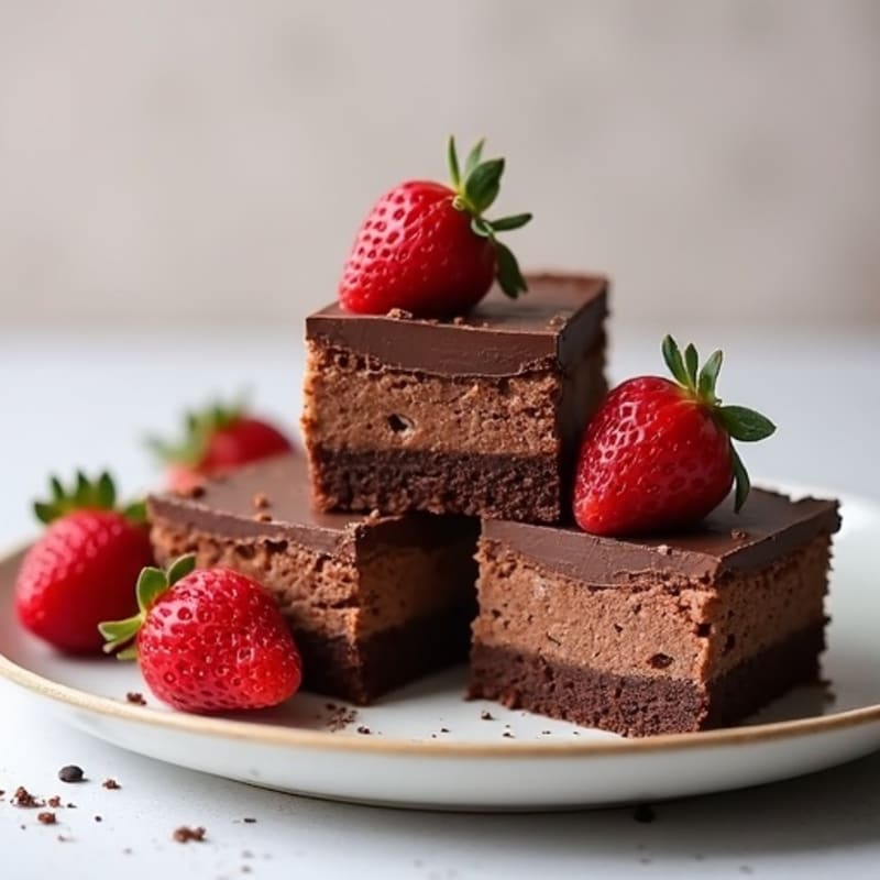 Lightened-Up Dark Chocolate Cheesecake Squares