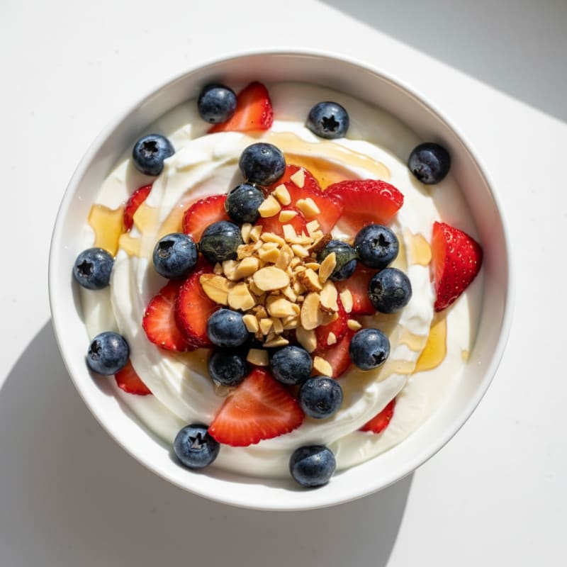Protein Greek Yogurt Parfait with Berries