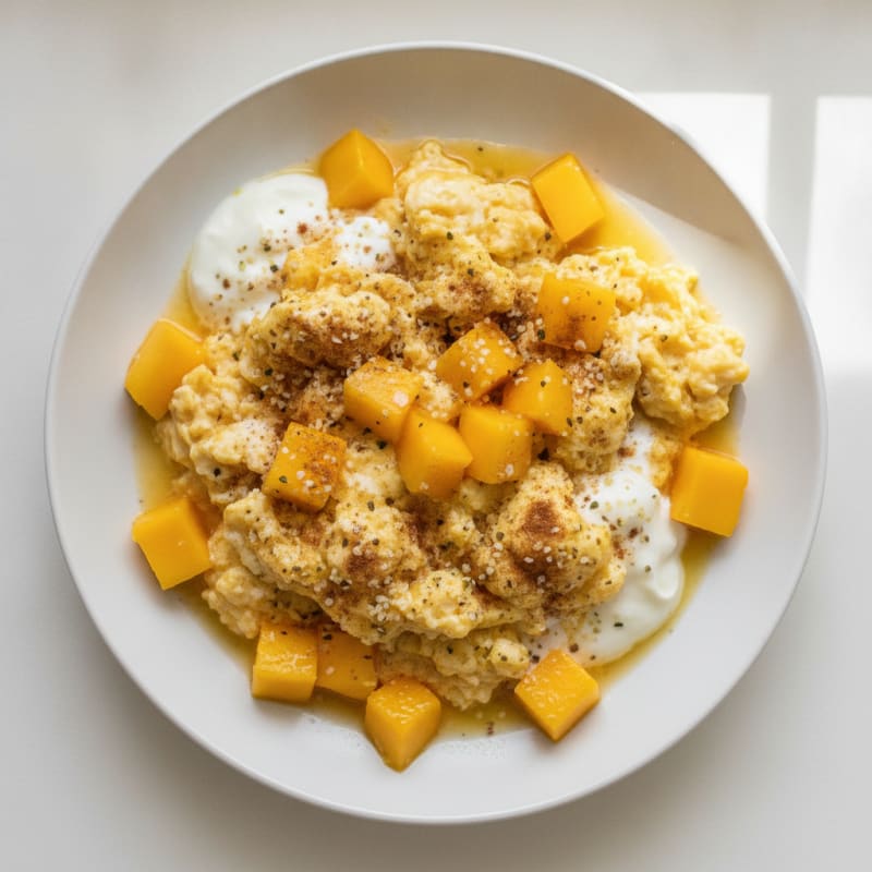 Mango Greek Yogurt Scramble