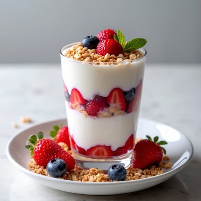 Creamy Greek Yogurt Protein Parfait with Mixed Berries