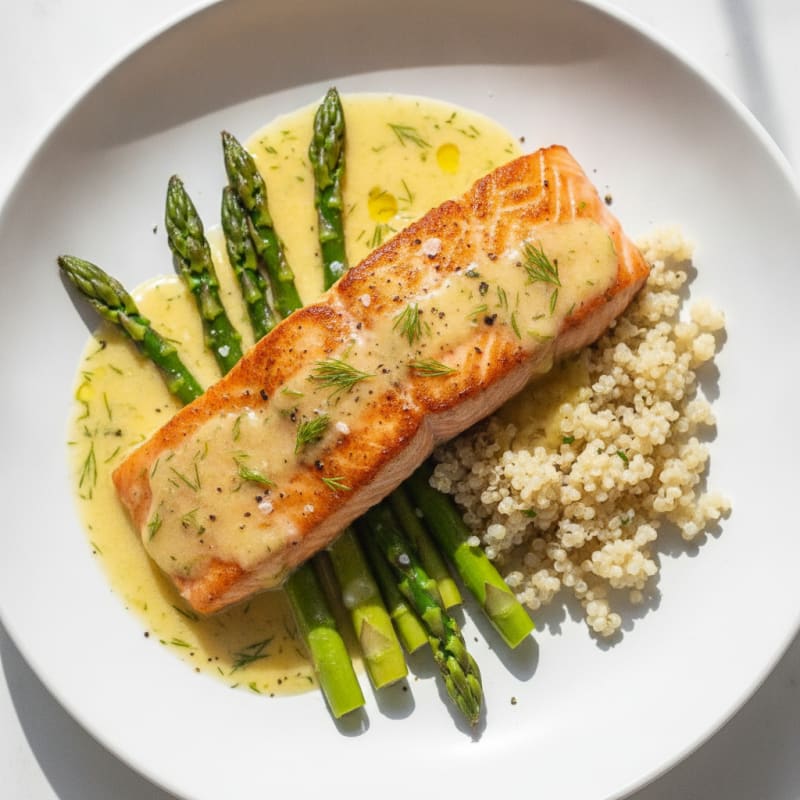Pan-Seared Salmon with Lemon-Dill Sauce