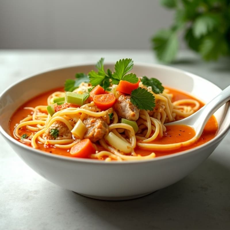 Spicy Sriracha Chicken Noodle Soup