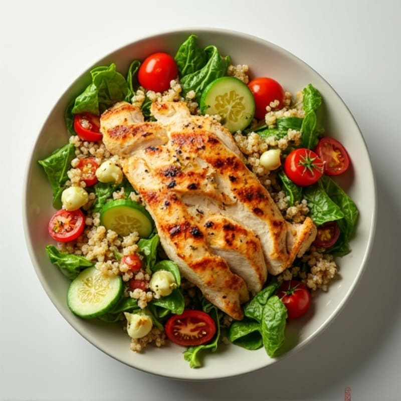 Grilled Chicken and Quinoa Salad with Lemon Vinaigrette
