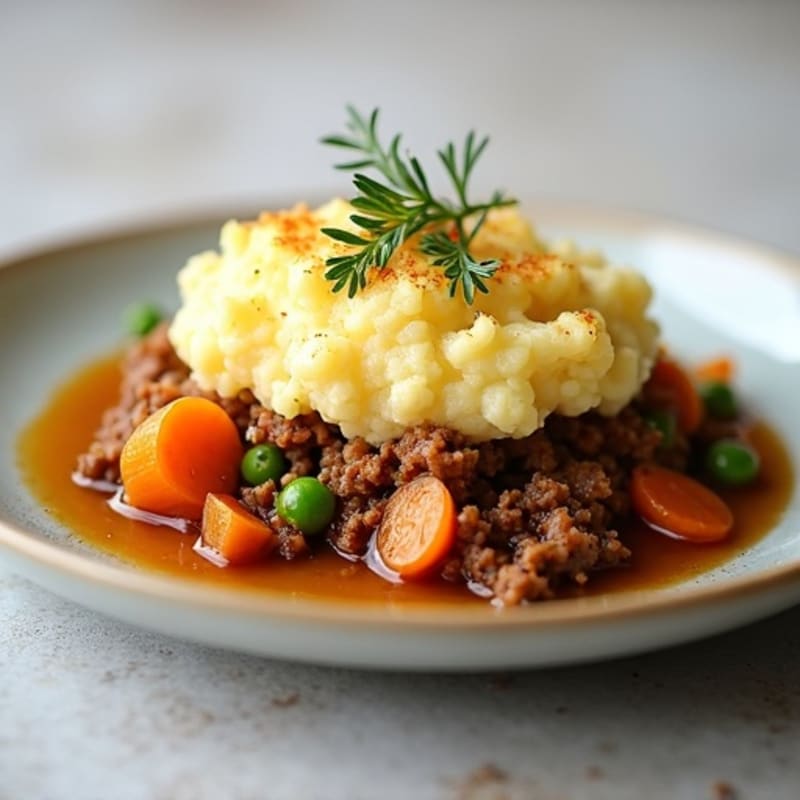 Lean Ground Beef Cottage Pie with Creamy Cauliflower Mash