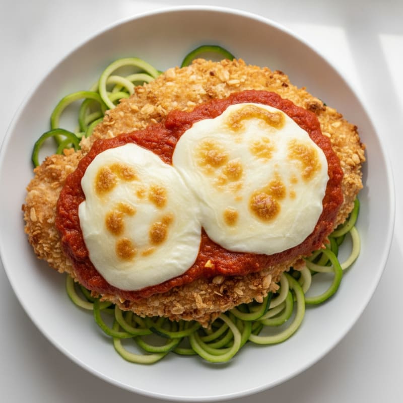 Crispy Parmesan Chicken with Marinara and Mozzarella