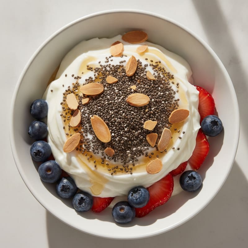 Creamy Greek Yogurt Parfait with Fresh Berries and Chia Seeds