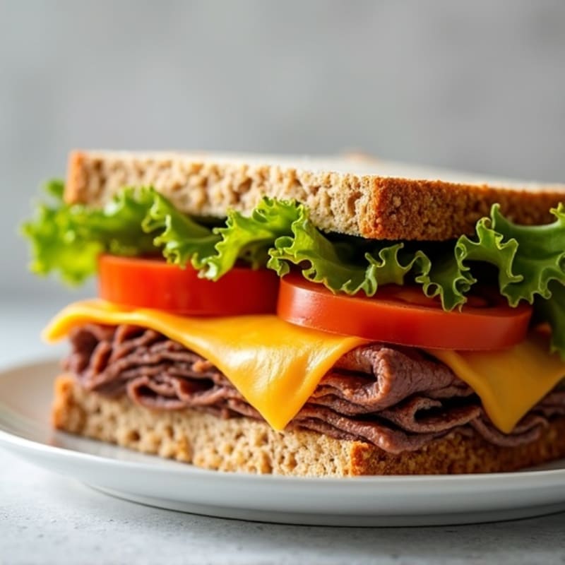 Lean Roast Beef and Sharp Cheddar Whole Grain Sandwich