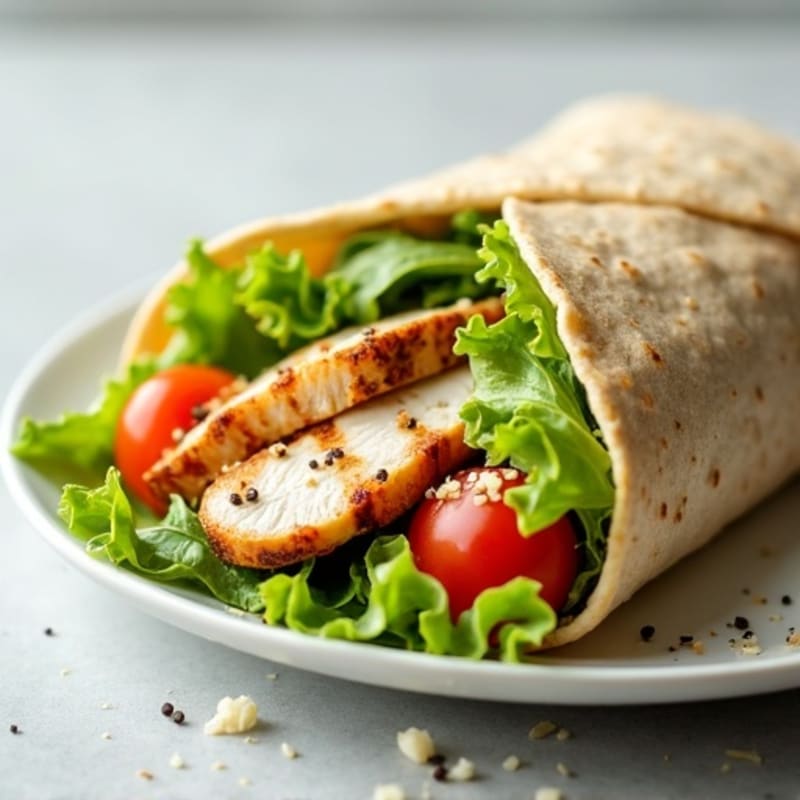 Creamy Caesar Grilled Chicken Wrap