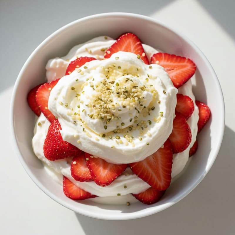 Berry Protein Yogurt Parfait with Egg White Whip