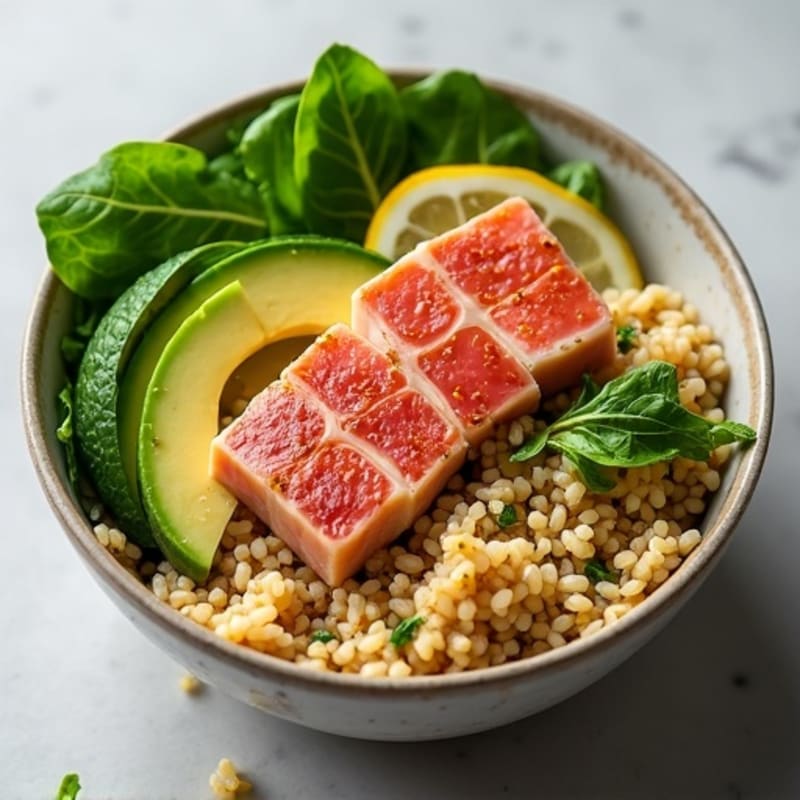 Citrus-Seared Tuna Rice Bowl with Creamy Avocado