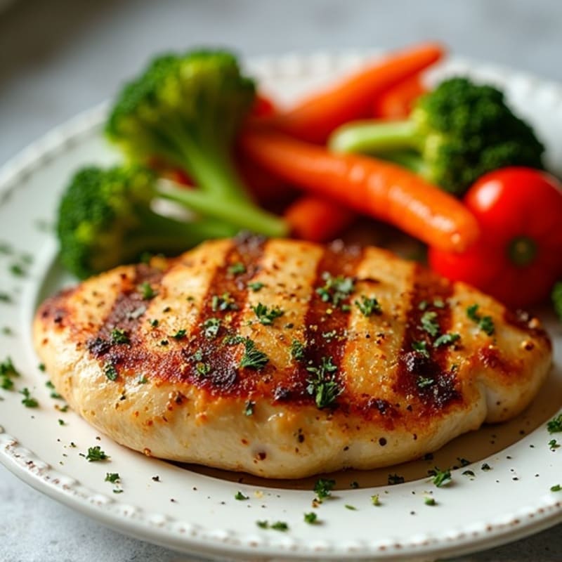 Herb-Crusted Pan Seared Chicken with Roasted Vegetables