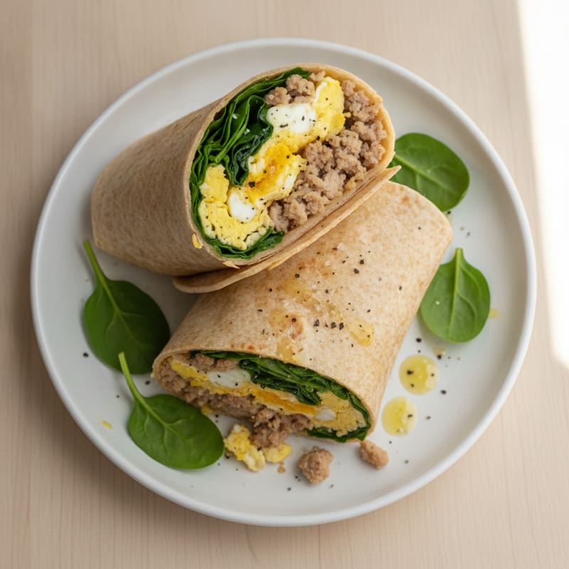 Savory Protein Egg Mince Tortilla Wrap