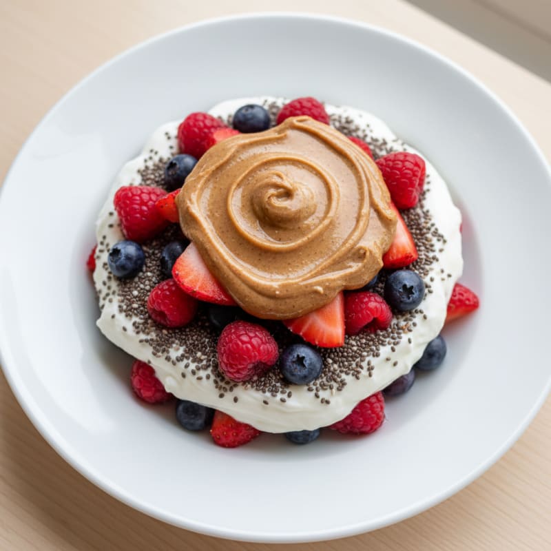 Creamy Greek Yogurt Parfait with Chia and Almond Butter