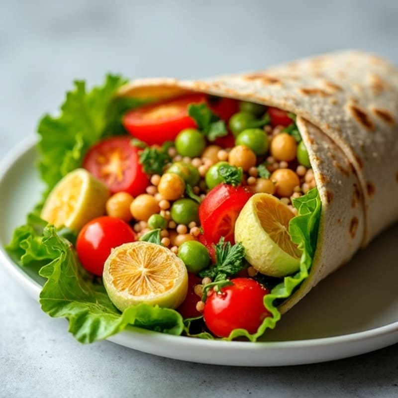 Fresh Veggie Hummus Wrap
