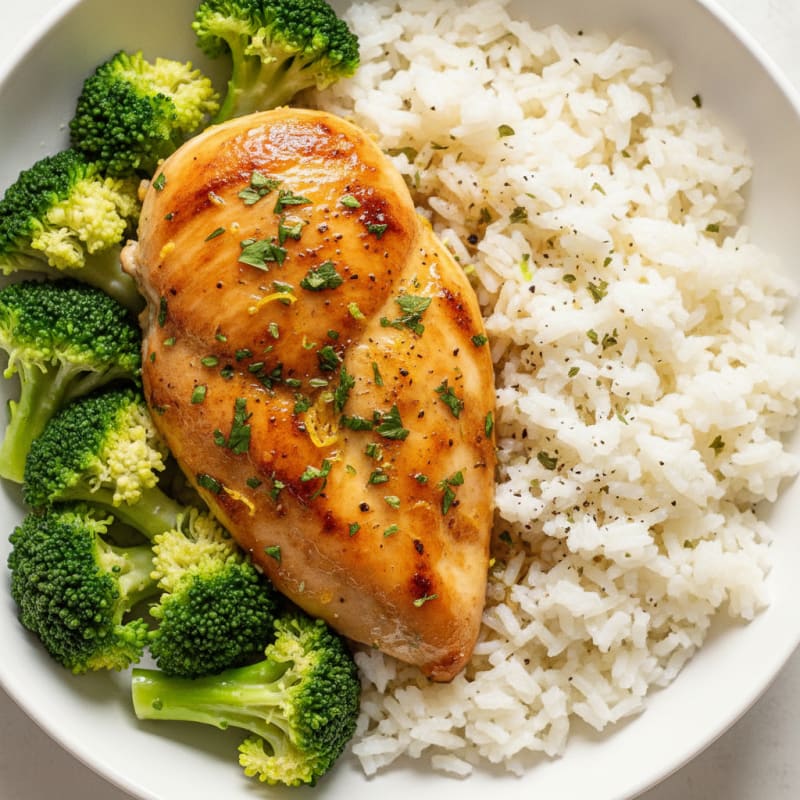 Lemon Herb Roasted Chicken with Rice