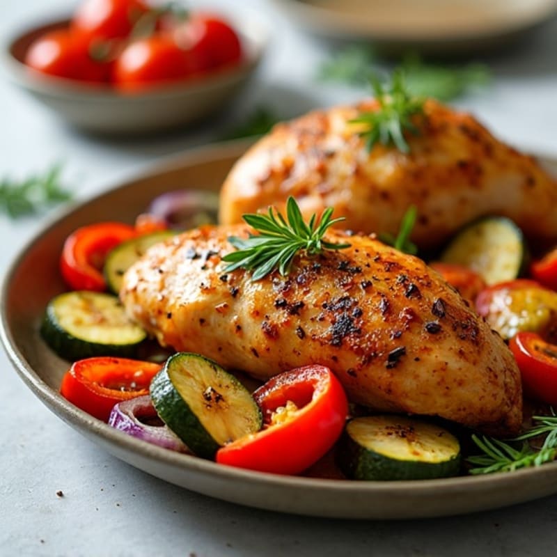 Sheet Pan Greek Chicken with Roasted Vegetables