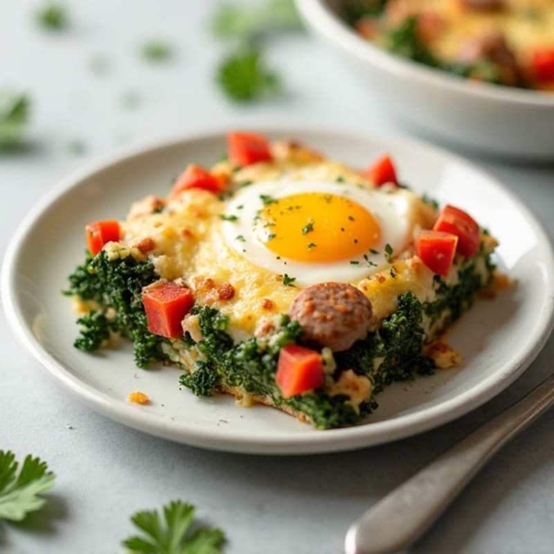 Savory Sausage and Kale Breakfast Casserole