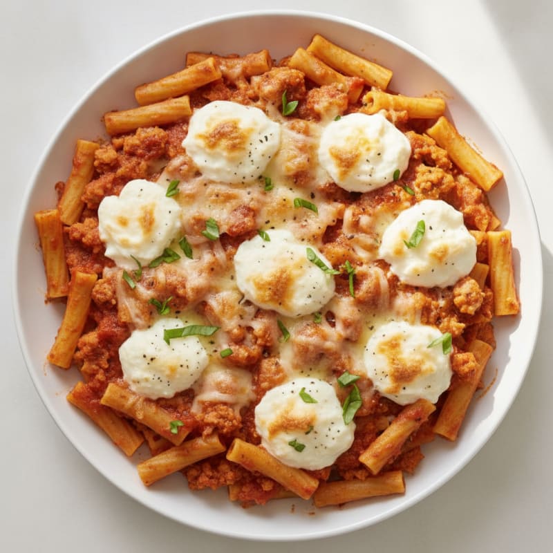 Classic Baked Ziti with Ricotta
