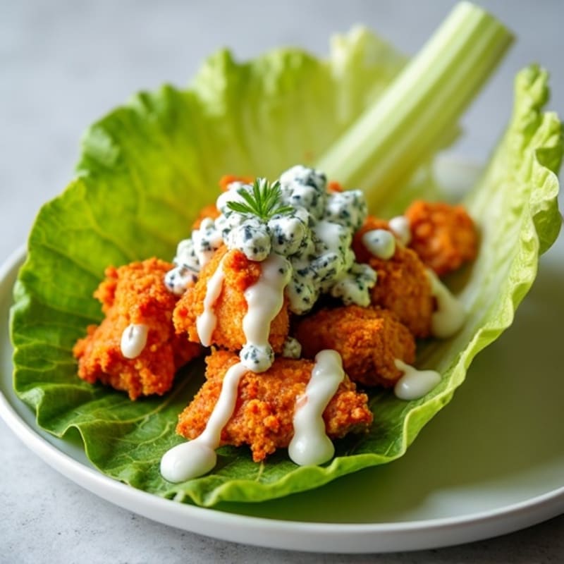 Crispy Buffalo Chicken Lettuce Wrap