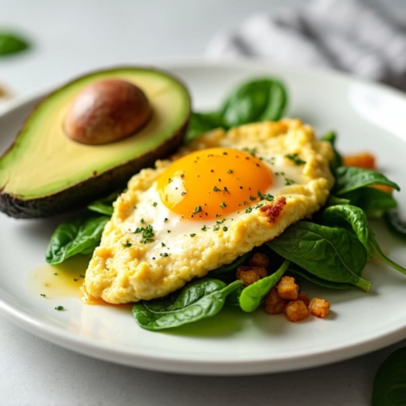 Egg White Scramble with Lean Turkey and Spinach