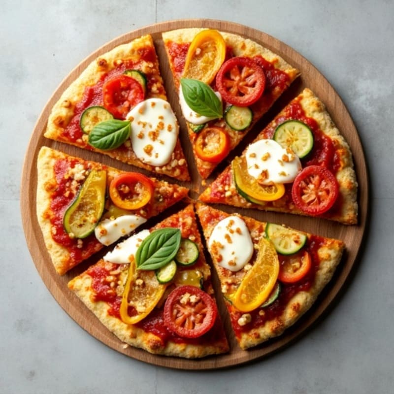 Crispy Chicken and Roasted Vegetable Pizza