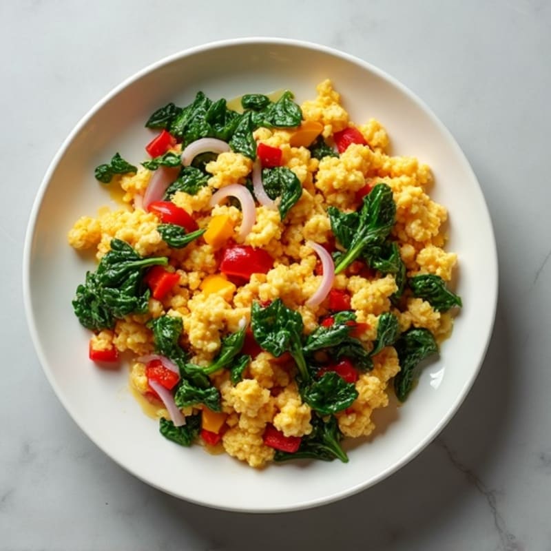 Protein-Packed Scrambled Eggs with Sautéed Greens