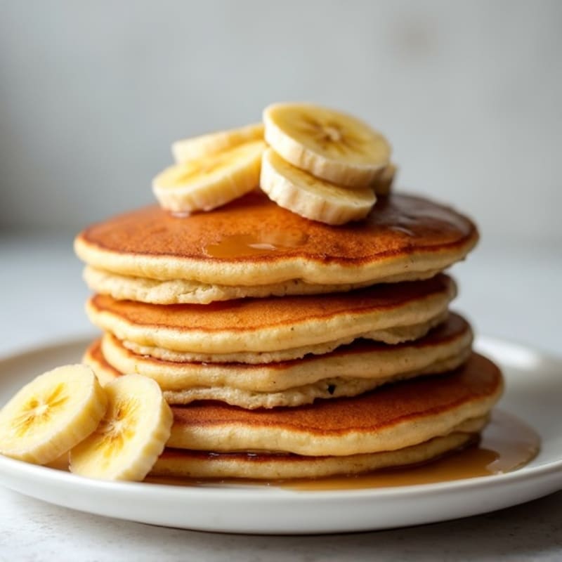 Fluffy Protein Pancakes with Caramelized Banana