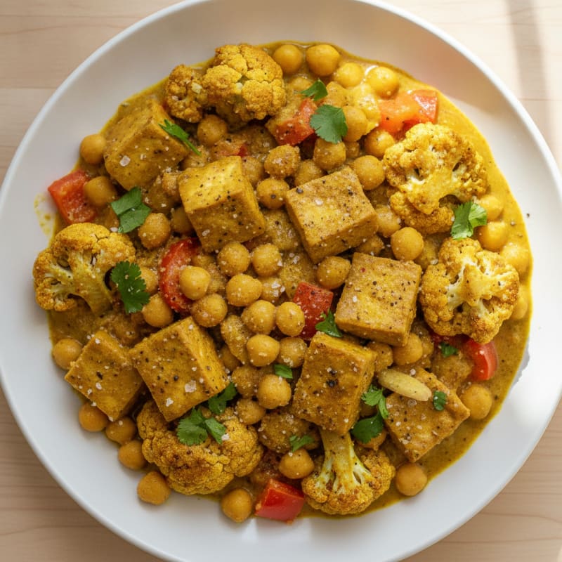 Roasted Vegetable and Chickpea Curry