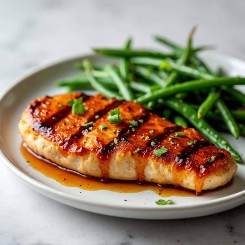 Pan-Seared Teriyaki Chicken with Roasted Green Beans